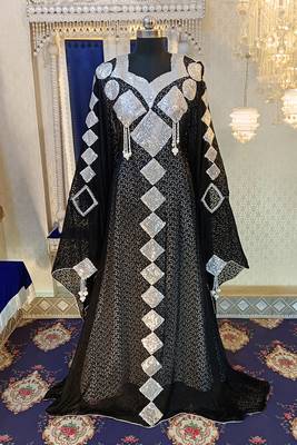 Black and white designer kaftan 1