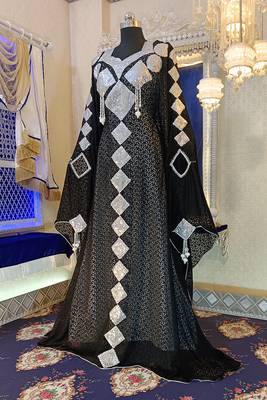 Black and white designer kaftan 2