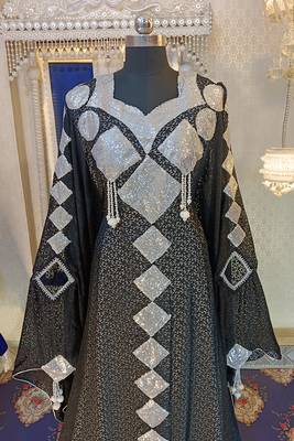Black and white designer kaftan 5