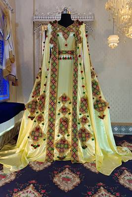 Ivory designer wedding caftan 1