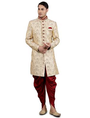 men's floral embroidered sherwani set 1