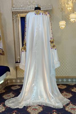 White and gold unique israeli kaftan 5