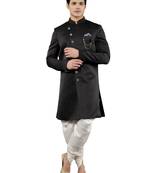 men's woven design ethnic sherwani set