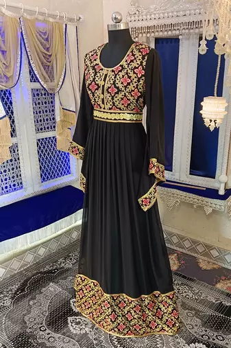 Black designer islamic takchita kaftan