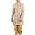  men's floral woven design ethnic sherwani set