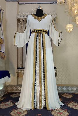 Islamic designer embroidery moroccan kaftan 1