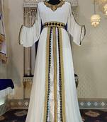 Islamic designer embroidery moroccan kaftan