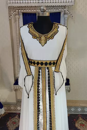 Islamic designer embroidery moroccan kaftan