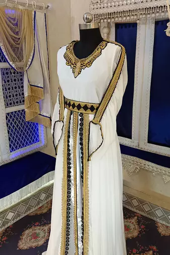 Islamic designer embroidery moroccan kaftan