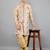  men's floral woven design ethnic sherwani set