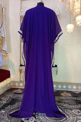 Purple and blue designer arabic kaftan 5