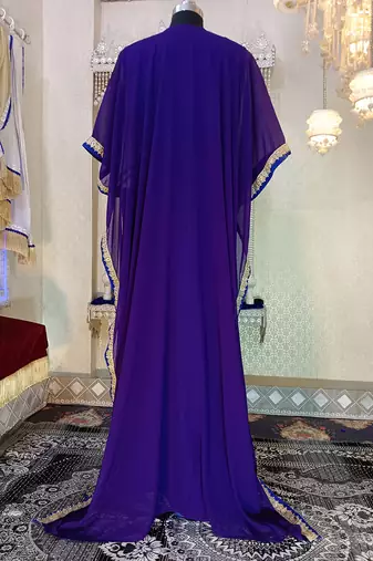 Purple and blue designer arabic kaftan
