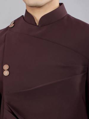 men's solid indowestern sherwani set 4