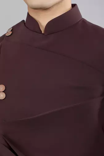 men's solid indowestern sherwani set