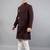 men's solid indowestern sherwani set