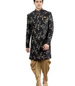 men's floral embroidered sherwani set