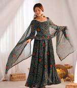 Radiant Bandhej Anarkali Set Twirl In Tradition