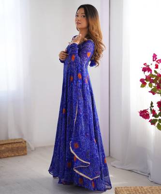 Radiant Bandhej Anarkali Set Twirl In Tradition 3