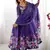Vibrant Floral Border Anarkali Suit in Purple with Dupatta