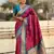 Rama silk blend saree with blouse