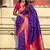 Purple Pink silk blend saree with blouse