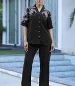 Women Viscose Thread & Hand work Top With Pant