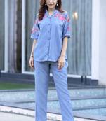 Women Viscose & Hand work Top With Pant