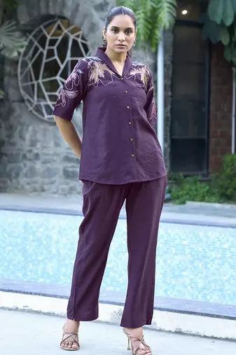 Women Viscose & Hand work Top With Pant 