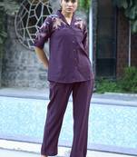 Women Viscose & Hand work Top With Pant 