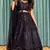 black coding and sequins embroidered net designer lehenga dress