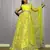 yellow zari embroidered with paper foil work georgette lehenga dress