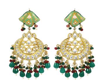 Meena white moonstone amazonite earrings 3