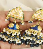 Meena pearl white moonstone earrings