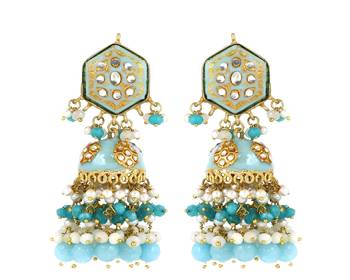 Meena pearl amazonite earrings 3