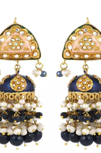 Meena pearl white moonstone earrings