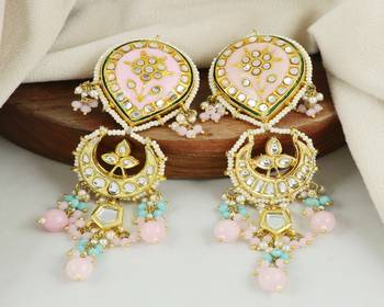 Pearl rose quartz amazonite earrings 2
