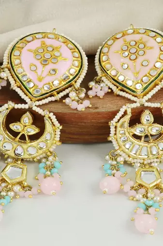 Pearl rose quartz amazonite earrings