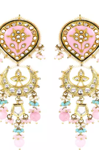 Pearl rose quartz amazonite earrings