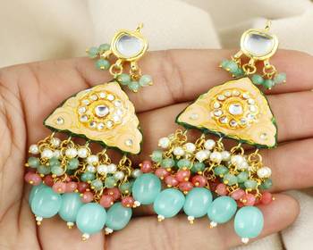 Pearl rose quartz earrings 1
