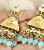 Pearl rose quartz earrings