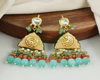 Pearl rose quartz earrings 2