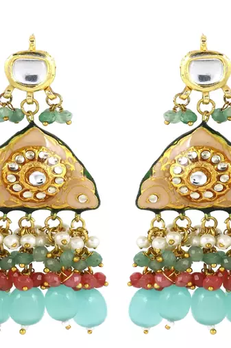 Pearl rose quartz earrings