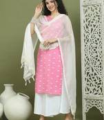 Printed rayon kurta palazzo & dupatta