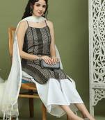 Foil printed rayon kurta palazzo dupatta