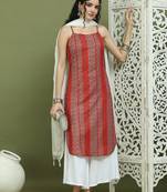 Foil printed rayon kurta palazzo dupatta