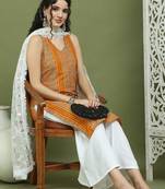 Foil printed rayon kurta palazzos & dupatta for women