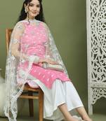 Printed rayon kurta palazzo & dupatta