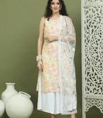 Printed rayon kurta palazzo & dupatta