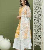 Printed rayon kurta palazzo & dupatta