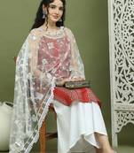 Foil printed rayon kurta palazzo dupatta